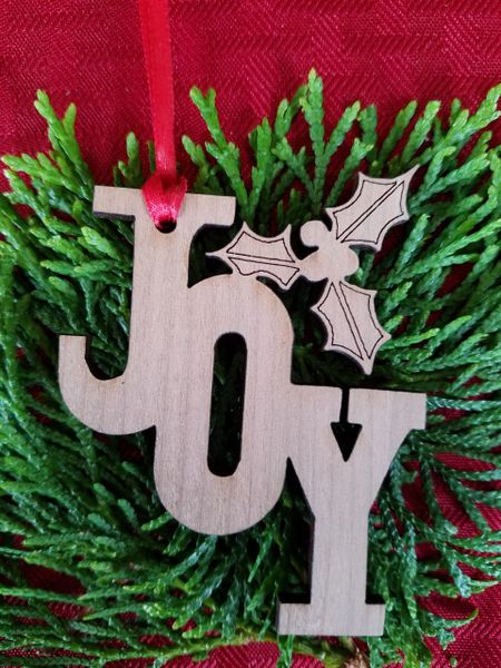 Joy Cutout Christmas Ornament