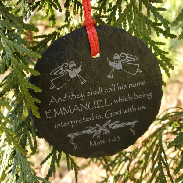 3" Round Slate Ornament, Free Shipping to Continental US, Alaska & Hawaii Only!!