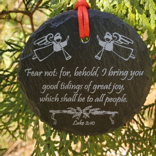 3" Round Slate Ornament, Free Shipping to Continental US, Alaska & Hawaii Only!!