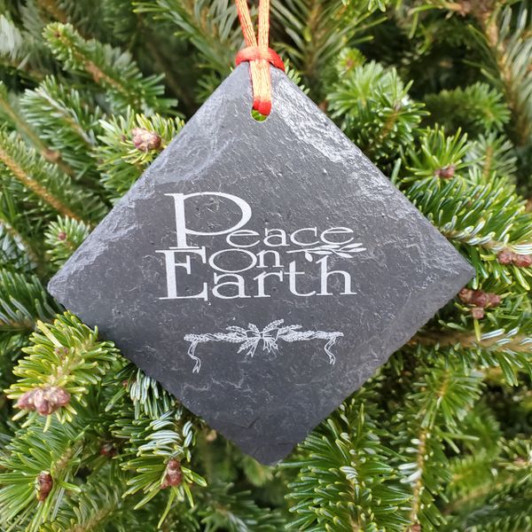 3" Square Slate Ornament, Free Shipping to Continental US, Alaska & Hawaii Only!!