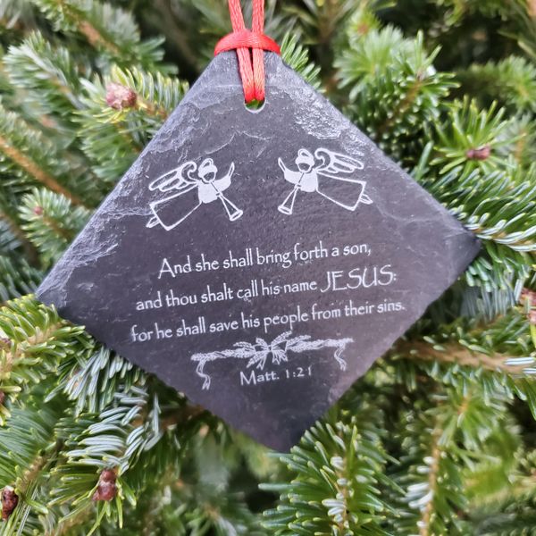 3" Square Slate Ornament, Free Shipping to Continental US, Alaska & Hawaii Only!!