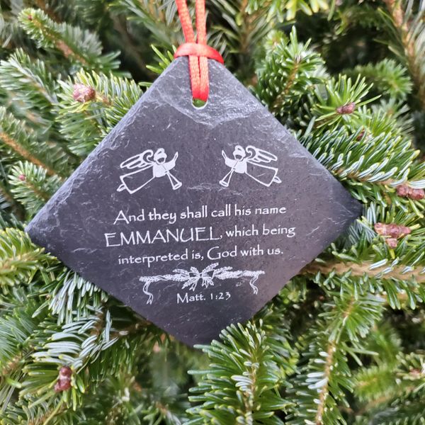 3" Square Slate Ornament, Free Shipping to Continental US, Alaska & Hawaii Only!!