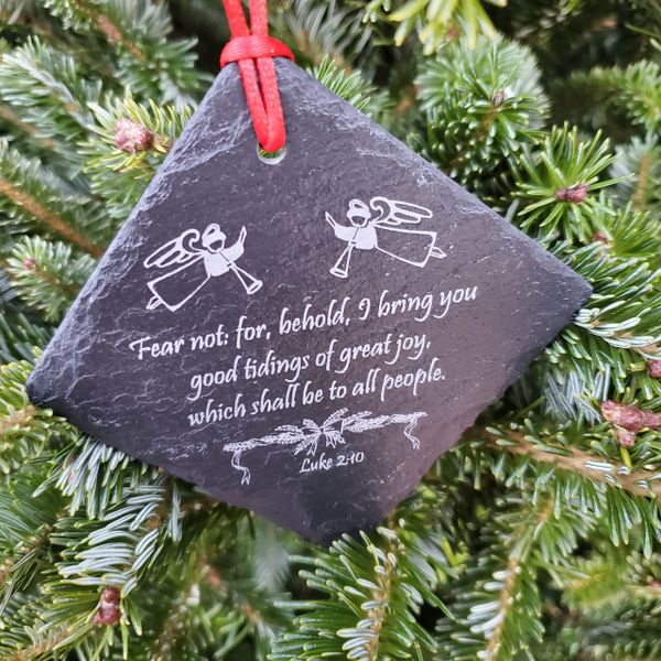 3" Square Slate Ornament, Free Shipping to Continental US, Alaska & Hawaii Only!!