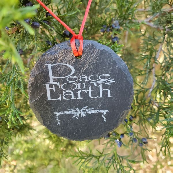 4" Round Slate Ornaments, Free Shipping to Continental US, Alaska & Hawaii Only!!