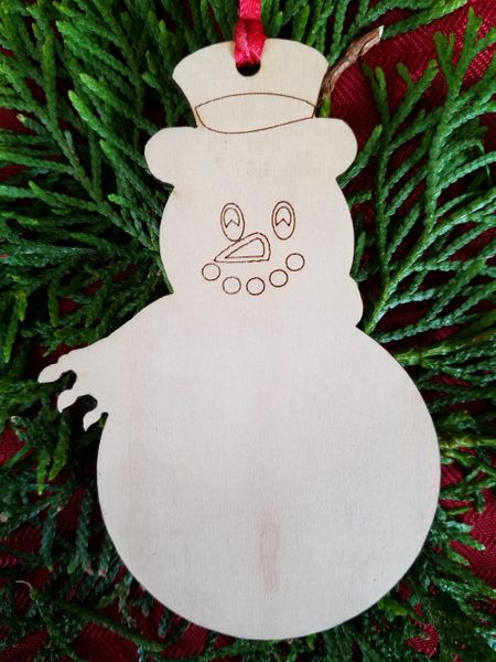 Snowman with Scarf Christmas Ornament