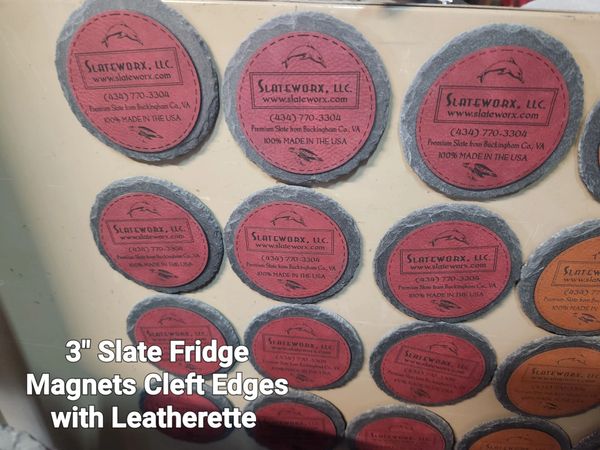 3" Round Slate Refrigerator Magnets, 24 piece per box, FREE SHIPPING TO THE CONTINENTAL USA, ALASKA, AND HAWAII ONLY!