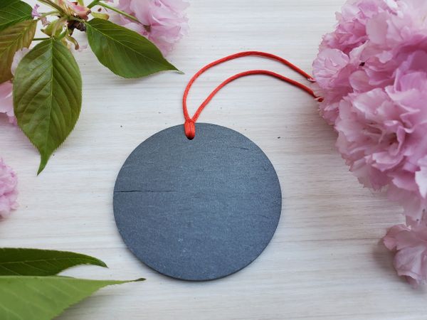 3" Round Slate SMOOTH EDGED Ornaments, 24 PCS. per box, FREE SHIPPING to Continental US, Alaska & Hawaii Only!!