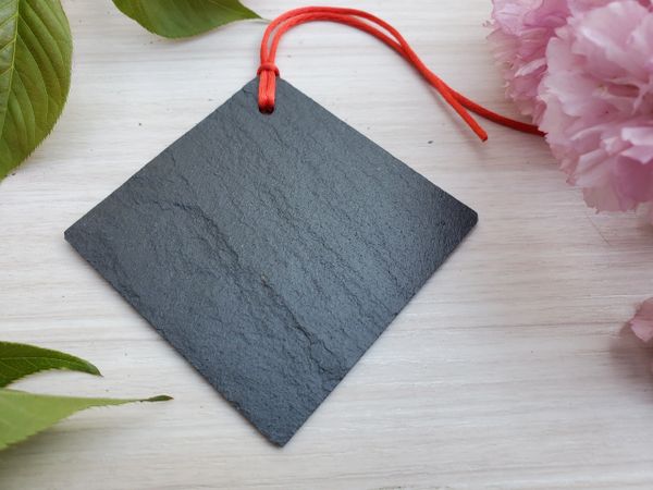 4" Square Slate Ornaments, SMOOTH EDGES, 24 PCS. PER BOX, Free Shipping to Continental US, Alaska & Hawaii Only!!