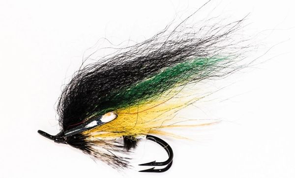 Silver and Grey Salmon Fly double hook