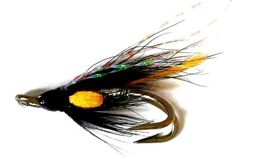Stoats Tail Silver Salmon Fly double hook
