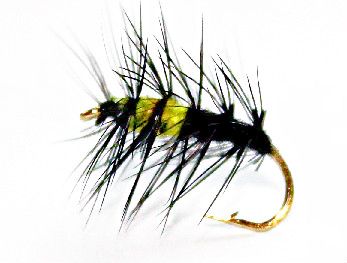 Superpuppan Sedge Caddis yellow/black