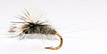 Olive Baetis Mayfly Parachute