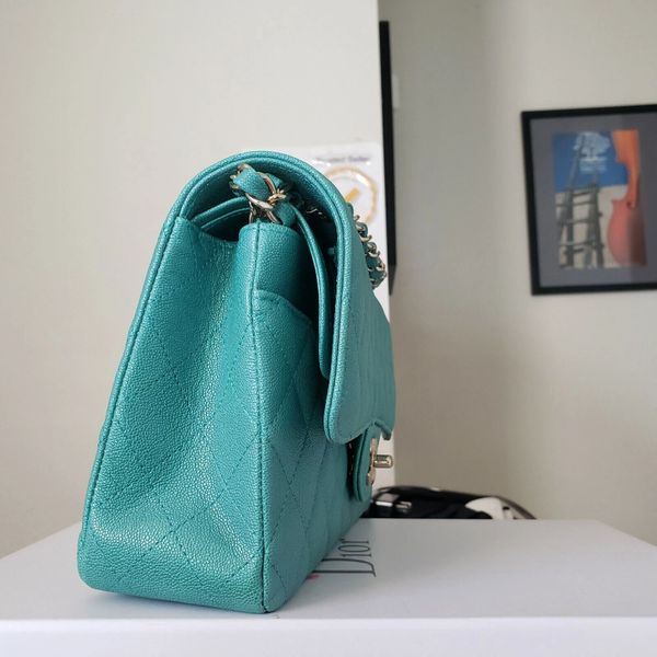 turquoise chanel flap bag