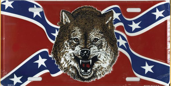 Rebel Wolf License Plate - Rebel Nation