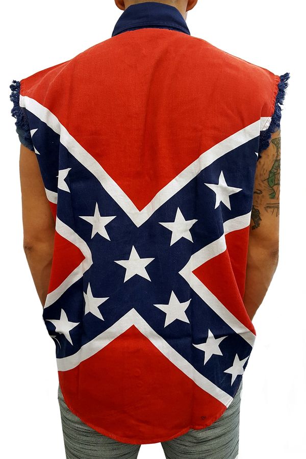 confederate flag button up shirt