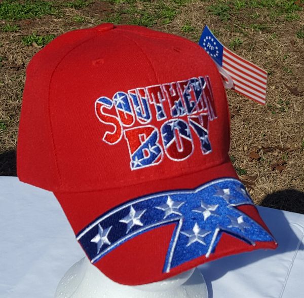 Southern Boy Rebel Velcro Baseball Cap