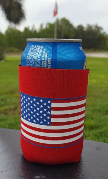 USA Flag Can Koozie | DLGrandeurs Confederate and Rebel Goods