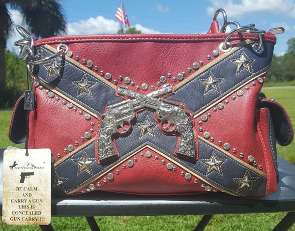 Rebel Flag Montana West Concealed Carry Purse h1 DLGrandeurs Confederate and Rebel Goods h1