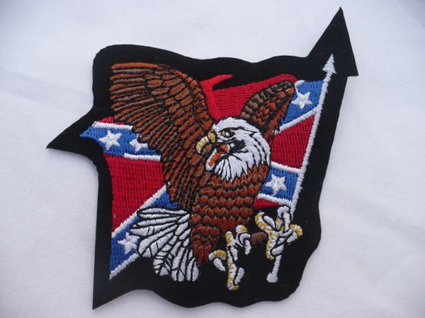 REBEL FLAG WITH BALD EAGLE BELT BUCKLE