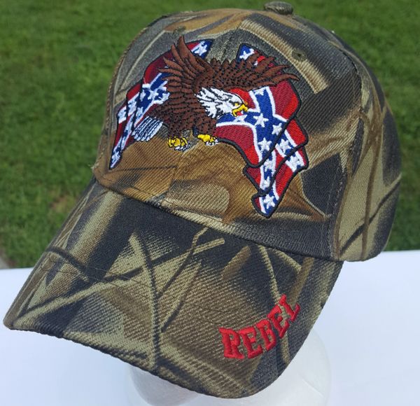 Rebel Flag Bass Fish Hat  <h1>DLGrandeurs Confederate and Rebel Goods</h1>