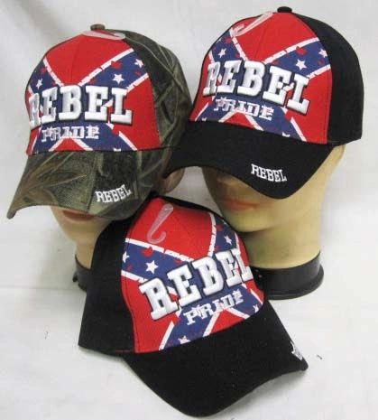 Rebel Patch Black Embroidered Cap – Confederate Flags by Ruffin