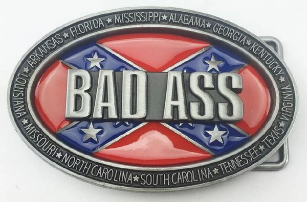 Rebel Bad Ass Confederate States Belt Buckle Dl Grandeurs Confederate Rebel Goods