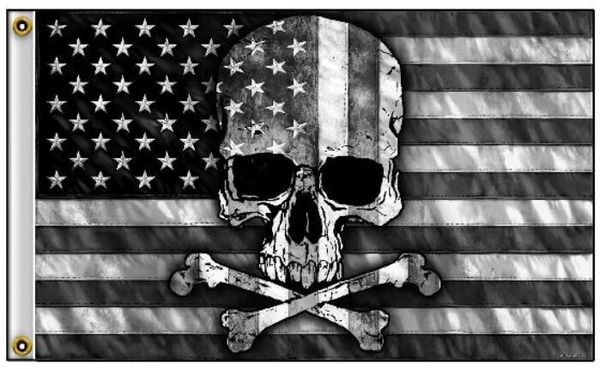 Download Black & White Skull on USA Flag | DL Grandeurs Confederate ...