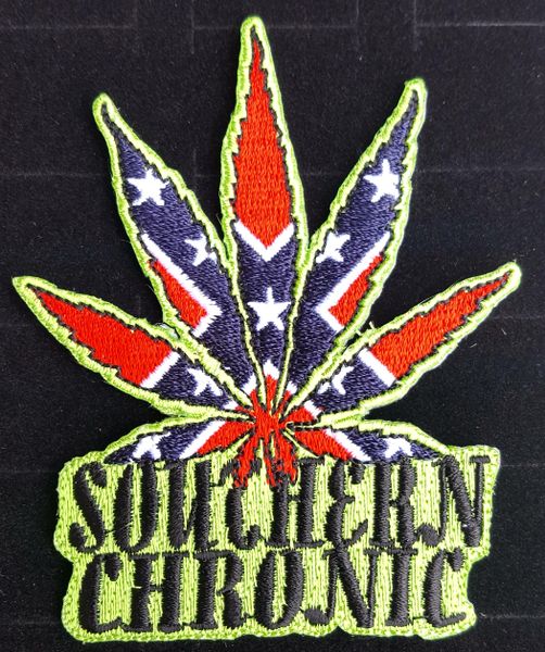 Southern Chronic Rebel Pot Leaf Patch | DLGrandeurs Confederate and ...