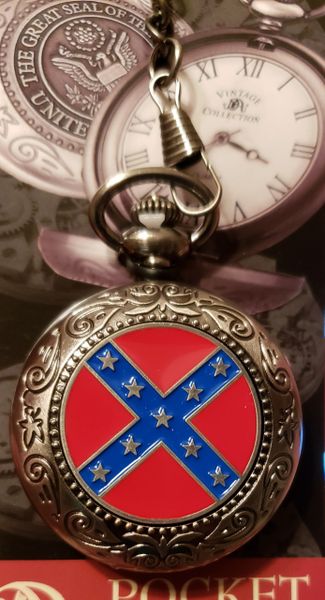 Confederate Flag Pocket Watch h1 DLGrandeurs Confederate and