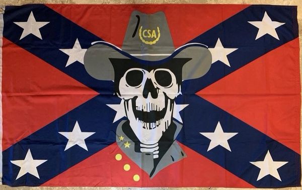 CSA Soldier Skeleton Rebel Flag | DLGrandeurs Confederate and Rebel Goods