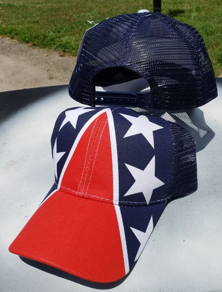 Rebel Flag Mesh Baseball Cap  <h1>DLGrandeurs Confederate and Rebel  Goods</h1>