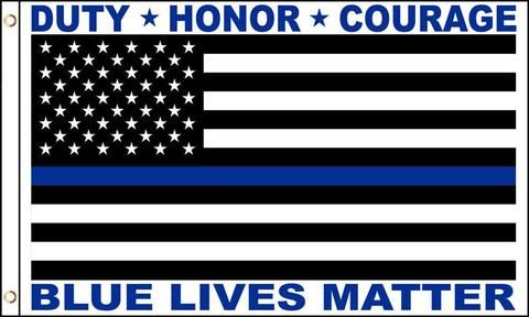 Blue Lives Matter Thin Blue Line Flag | DLGrandeurs Confederate and ...