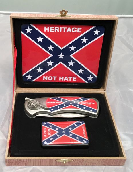 Heritage Not Hate Confederate Flag Utility Knife