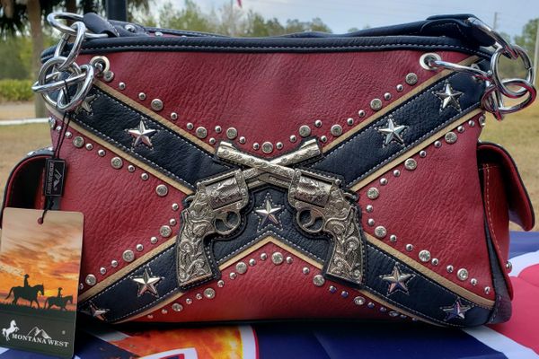 Montana West Cross Guns Rebel Concealed Carry Purse h1 DLGrandeurs Confederate and Rebel Goods h1