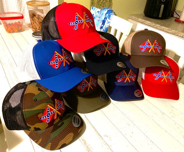 Rebel Pride Confederate Flag Baseball Hat  <h1>DLGrandeurs Confederate and  Rebel Goods</h1>