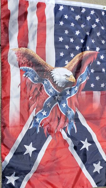 USA Rebel Eagle Flag  <h1>DLGrandeurs Confederate and Rebel Goods</h1>