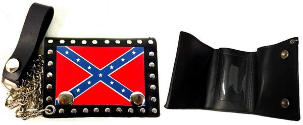 Confederate flag 2025 wallet with chain