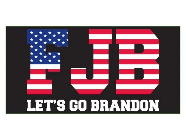 USA FJB Let's Go Brandon Bumper Sticker  <h1>DLGrandeurs Confederate and  Rebel Goods</h1>