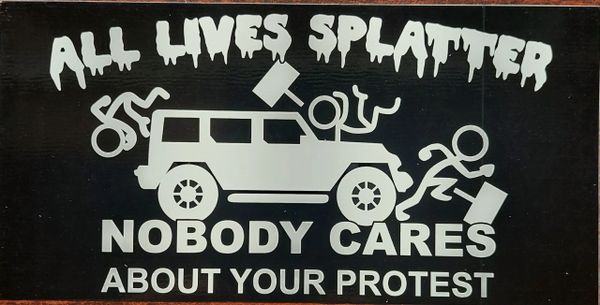 All Lives Splatter Bumper Sticker | DLGrandeurs Confederate and Rebel Goods