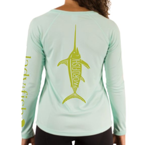 NEW! Ladyfish UPF long sleeve shirt - Yellow Tail