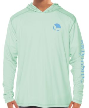 Mens! Ladyfish UPF long sleeve hoodie - Charcoal