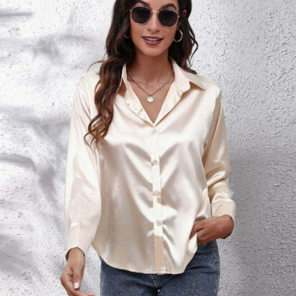 champagne silk shirt