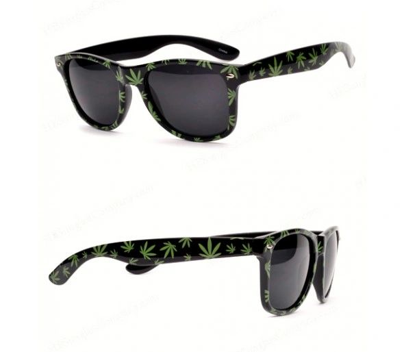 Retro Marijuana Leaf Sunglasses