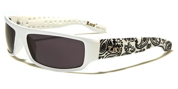 9003 Locs White and Black Bandana Sunglasses
