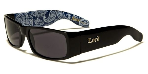 9006 Locs Black and Blue Bandana Sunglasses