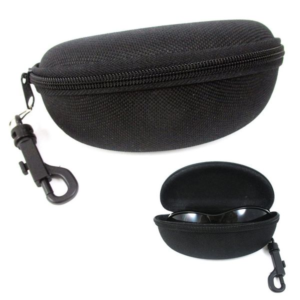 Black Textured Zipper Case Large