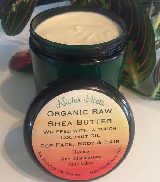 Whipped Raw Ivory Shea Nut Cream - with Lavender & Tea Tree oil or non scented, 16 oz,