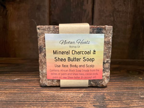 Mineral Charcoal & Shea Butter Soap Bar 4 oz.