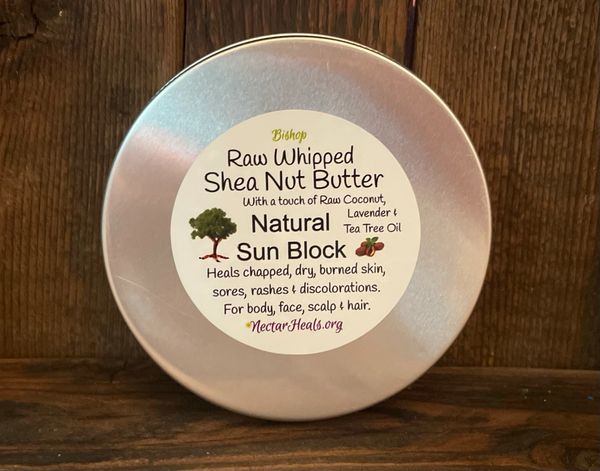 Whipped RAW Ivory Shea Nut Cream - with Lavender & Tea Tree oil or non scented, 8 oz.