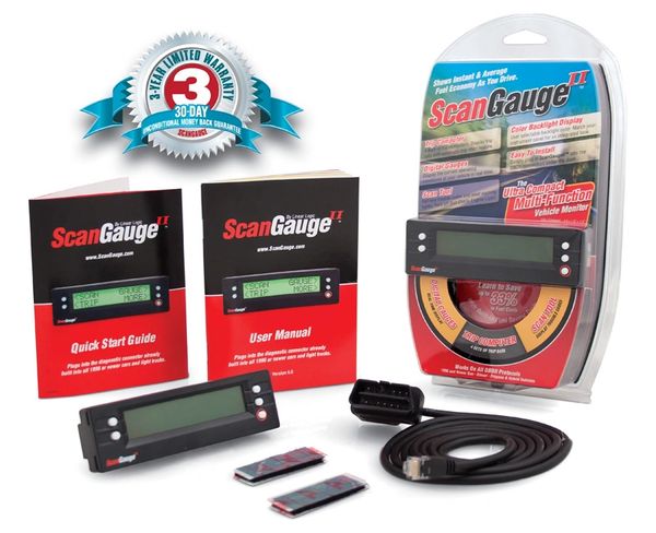 ScanGauge - SG2 II Ultra Compact 3-in-1 Automotive Computer with Customizable Real-Time Fuel Economy Digital Gauges